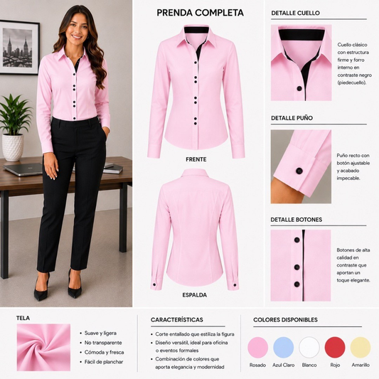 Blusa Elegante para Dama – Estilo Ejecutivo