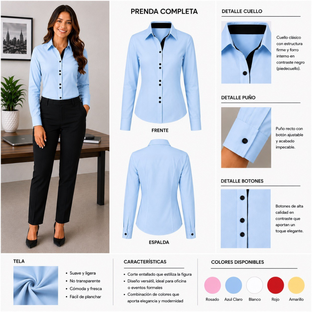 Blusa Elegante para Dama – Estilo Ejecutivo
