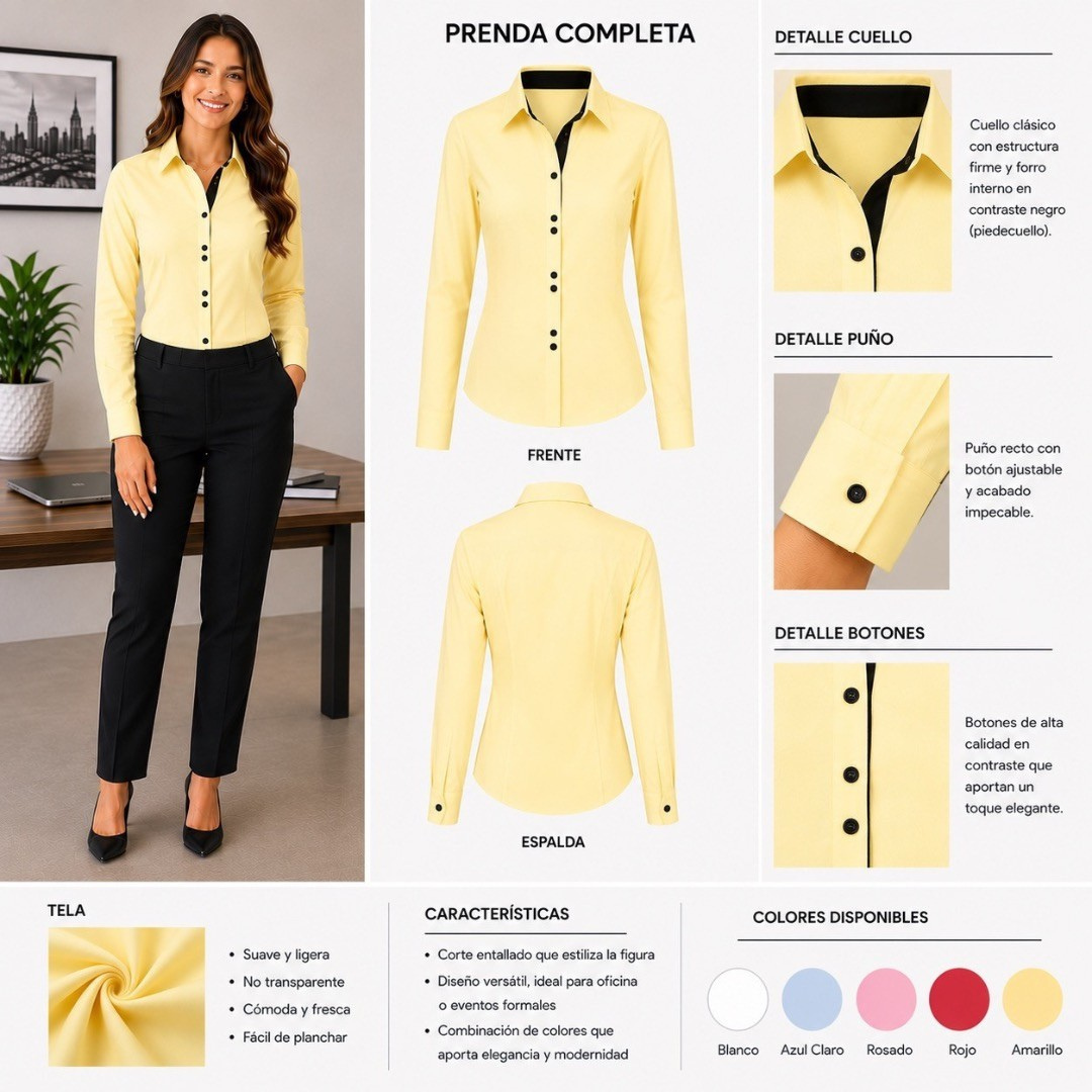 Blusa Elegante para Dama – Estilo Ejecutivo
